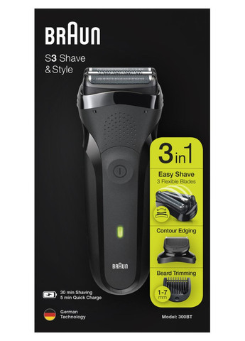 Электробритва Series 3 6587833 черная Braun (364103807)