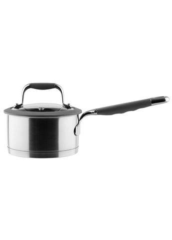 Ківш кухонний нержавійка з кришкою Profi 16 см, 1.5 л (50181) Vinzer (334713092)