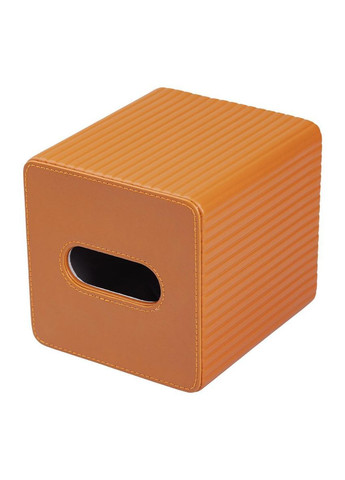 Серветниця з еко шкіри 13х13х14.5 см для кафе і ресторанів на стіл Коричнева HP-3-201BR No Brand (369966661)