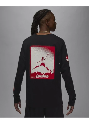 Черный демисезонный лонгслив Air Jordan