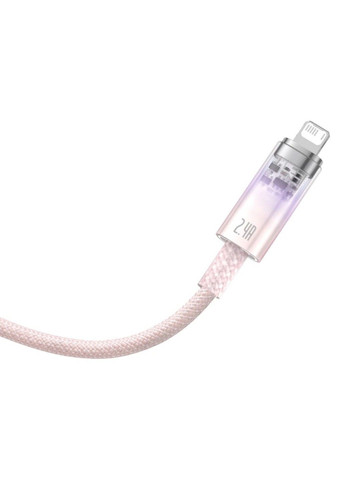 Кабель Explorer Series Fast Charging Cable with Smart Temperature Control USB to iP 2.4A 1m Pink Baseus (371363128)