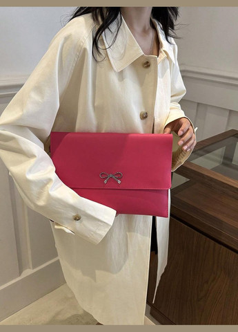 Женская классическая сумка 1745 клатч на ремешке розовая No Brand (313235514)