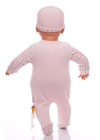 Рожевий зимній чоловічок з шапочкою для дівчинки велюр з метеликом рожевий 56 см (29914) BABYKROHA