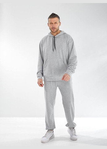 Серый демисезонный мужской костюм из двухнитки брючный Style Point