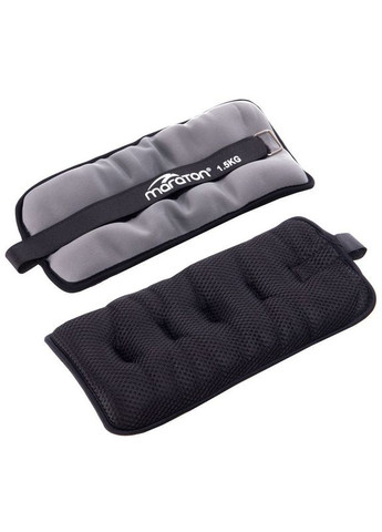 Обтяжувачі-манжети для рук та ніг Pro (2 x 1,5кг) (нейлон, пісок, чорний-сірий) (FI-3123-3) Maraton (361439773)