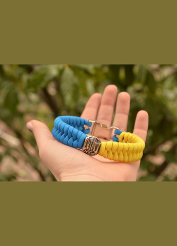 Браслет из паракорда Патриот с Гербом ОУН Тризуб Владимира нейзильбер на металл.фастексе + брелок в подарок No Brand (341738741)