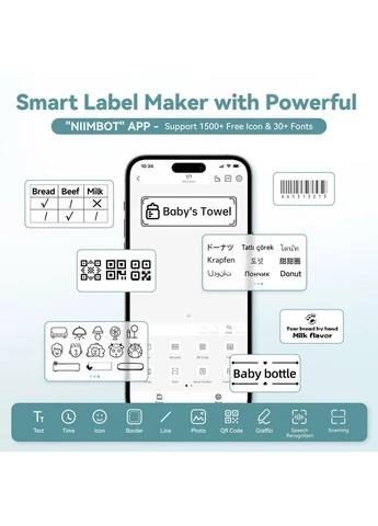Портативний термопринтер для етикеток B1 Light Blue (1AC1222200A) [101214] NIIMBOT (399210594)