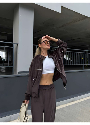 М'який велюровий спортивний костюм штани + кофта на змійці, жіночий костюм з велюру на літ... Україна (355059413)