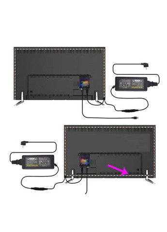 Розумна підсвітка монітора 60 ламп/метр, 3,5 метра для ПК і Android-TV, Adalight Dream, Ambibox Led Ambilight (327368327)