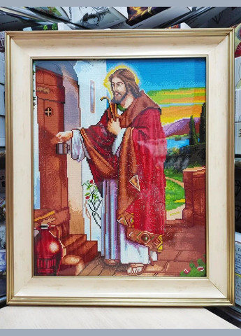 Алмазна мозаїка Ікона Ісус стукає у двері 40х50 см SP009 ColorArt (285719834)