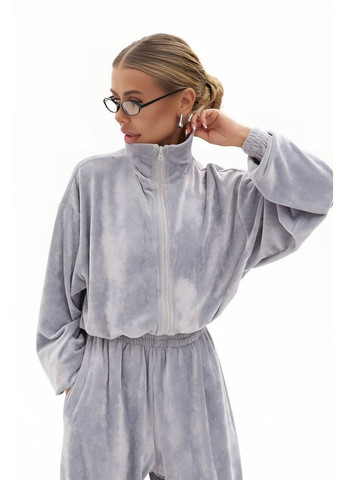 Женский спортивный костюм из велюра: укороченная кофта + широкие брюки MonCher (363173094)