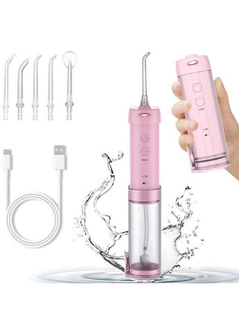 Ирригатор HF-10mini 21W 2500mAh Pink H2ofloss (347175835)