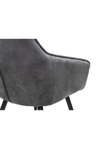 Кухонний стілець NAOMI велюр Темно-сірий/Чорний 857530-01 857530 Comfort Line (355467854)