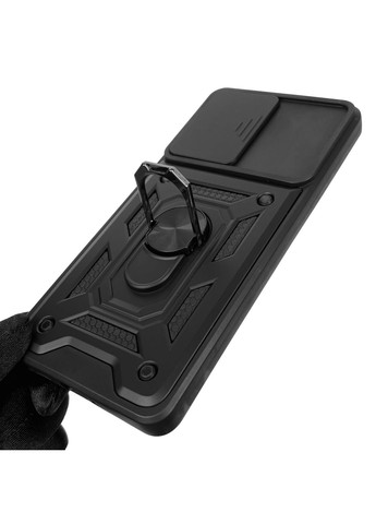 Чехол для POCO X5 Pro 5G бронированный с кольцом-держателем со шторкой на сяоми поко х5 про 5г чёрный rg1 Xiaomi (366020188)