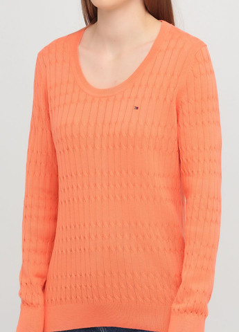 Коралловый демисезонный свитер женский - свитер th1430w Tommy Hilfiger