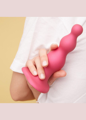 Насадка для страпона Dildo Plug Beads Framboise Metallic S Strap-On-Me (303910130)