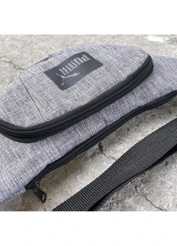 Чоловічий нагрудний месенджер бананка Puma колір сірий меланж міцна поясна міська сумка для дрібниць текстильна No Brand (401462082)