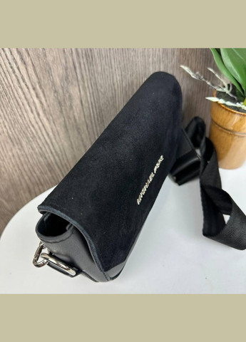Жіноча замшева сумка чорна No Brand (298997488)