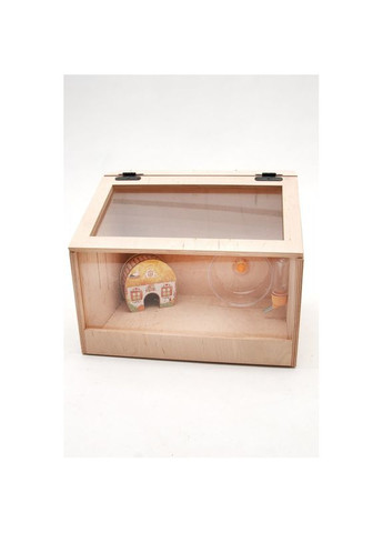 Унікальна стильна клітка для хом'яка. Дерево. 40х30х30см. WoodyNest MINI. No Brand (336766807)