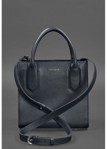 Кожаная женская сумка-кроссбоди темно-синяя BlankNote (348359099)