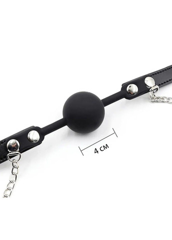 Силиконовый черный кляп-шар с зажимами для сосков We Love (284279463)