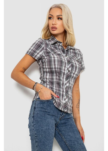 Сорочка жіноча в клітку, колір сірий, 230R061-12 Ager (361663228)