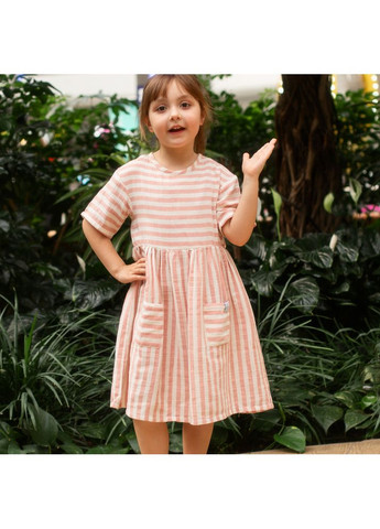 Червона сукня дитяча муслінова з кишенями для дівчаток trendy тot Trendy Tot (372735794)