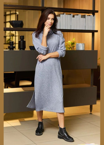 Серое повседневный, кэжуал платье Seventeen