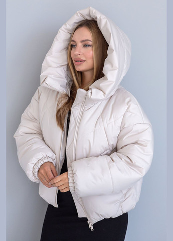 Молочная зимняя зимняя короткая куртка селин MioRichi