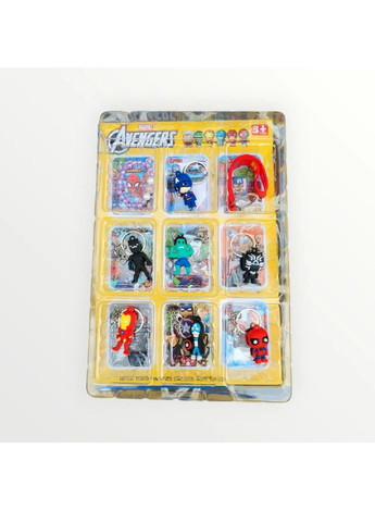 Комплект адвент календар подарунковий з фігурками брелоками для дітей хлопчиків дівчаток 9 комірок (482157-Prob) Супер герої Unbranded (371174369)