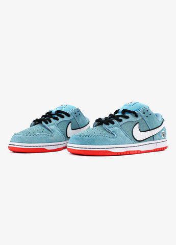 Голубые всесезонные кроссовки мужские и женские nike sb dunike low gulf blue | найк сб данк низкие голубые No Brand