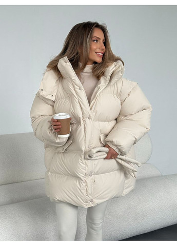 Молочная куртка transformer удлиненная цвет молоко milirud