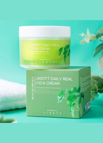 Jigott Крем для чувствительной кожи Daily Real Cica Cream, с центеллой, 150 мл — Крем, Южная Корея (339041211)