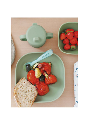 Силіконова тарілка на присосці Silicone Suction Plate, зелена () Beaba 913551 (337308636)