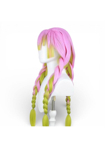 Перука Канроджі Міцурі— Demon Slayer, рожево-зелений омбре, довгі коси, синтетичне No Brand (371645087)