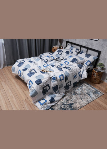 Комплект постільної білизни Бязь Gold Люкс «» двоспальні 175х210 наволочки 2х70х70 (MS-820004732) Moon&Star Silky Touch (293148037)