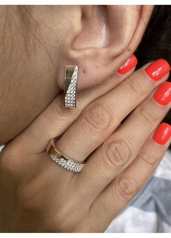 Серебряный гарнитур с золотыми вставками Silver Style (367268411)