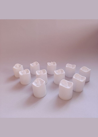 Реалистичные светодиодные свечи, чайные свечи на батарейках в теплом белом цвете для улицы, стола, 12 шт. Unbranded (316699363)