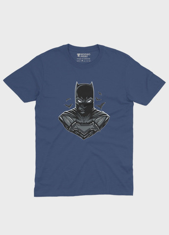 Темно-синяя летняя женская футболка с принтом супергероя - бэтмен (ts001-1-nav-006-003-026-f) Modno