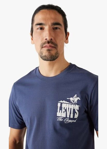 Темно-синяя футболка с коротким рукавом Levi's