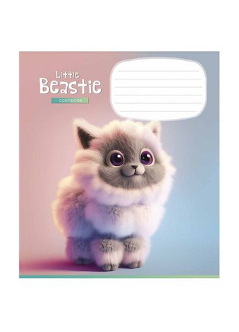 Зошит 12 арк. клітинка " " / Little beasties Школярик (342415522)