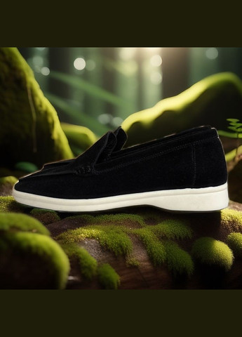 Черные лоферы замш Marandi