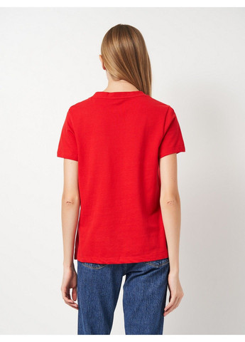 Красная женская футболка-поло Esmara однотонная