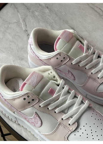 Кроссовки женские Nike SB Dunk Low Pink White | Найк СБ Данк розовые No Brand розовые демисезоны (355797393)