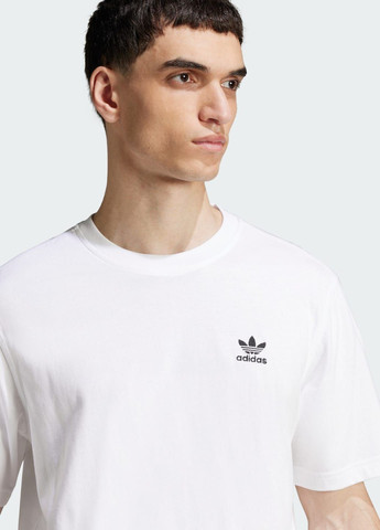 Біла футболка trefoil essentials adidas