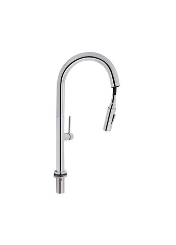 Смеситель для кухни Lenicka с выдвижным изливом QTLEN9138103UC Chrome Qtap 9138103UC (323485630)