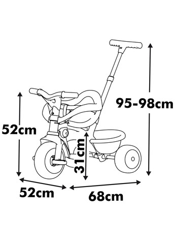 Триколісний велосипед 3 в 1 Toys Бі Муві Комфорт, айворі () Smoby 7600740418 (361855720)