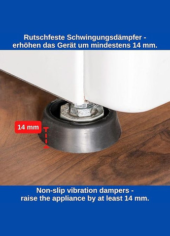 Амортизатори вібрації reinex для пральної машини та сушарки, 4 шт No Brand (302237937)