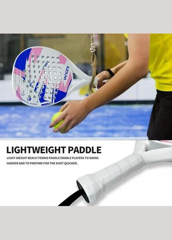 Ракетка женская для падела, падел-тенниса IANONI, поверхность из углеродного волокна, с эффектом памяти EVA No Brand (331738261)