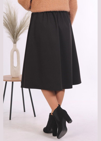 Черная кэжуал юбка женская 025 черный теплая Актуаль